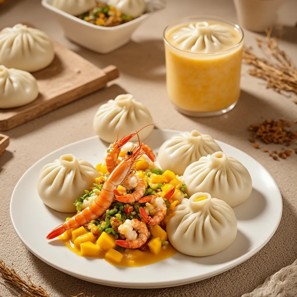 Bao Bun de Langosta con Salsa de Mango