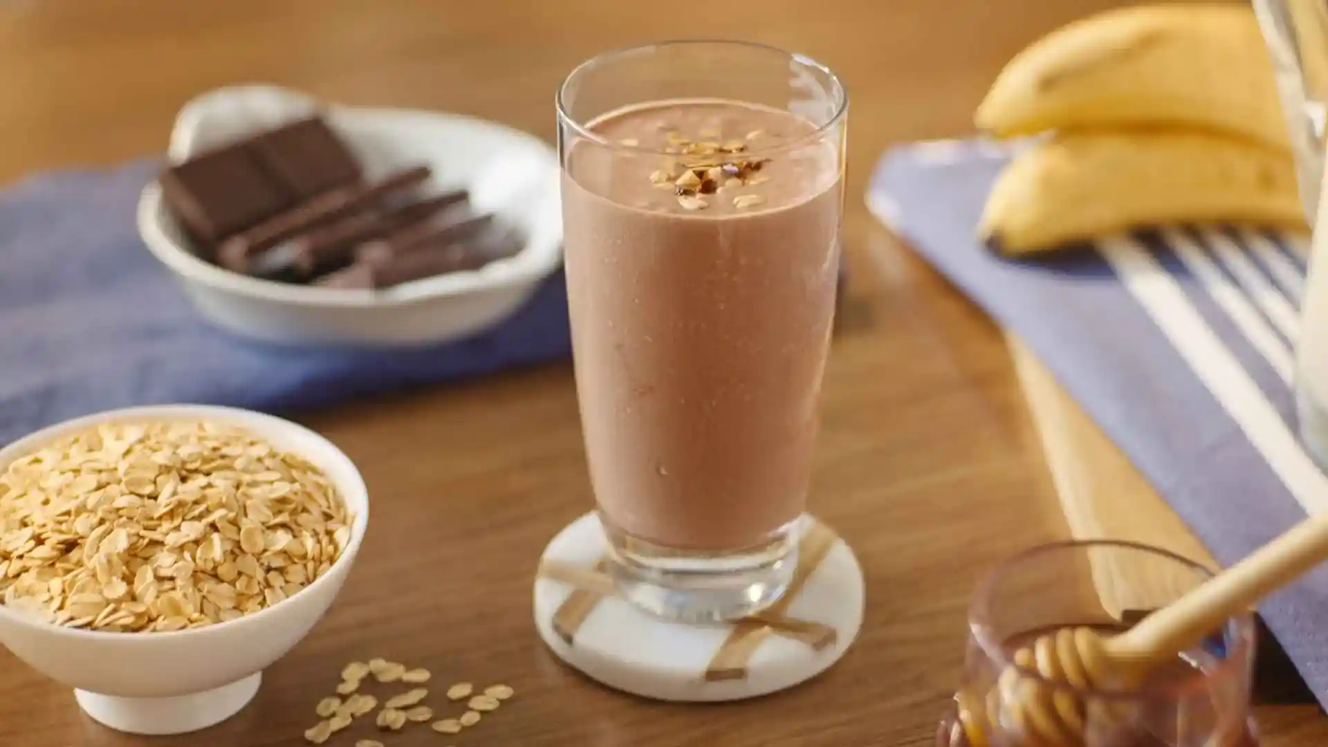 Batido de avena con cacao natural