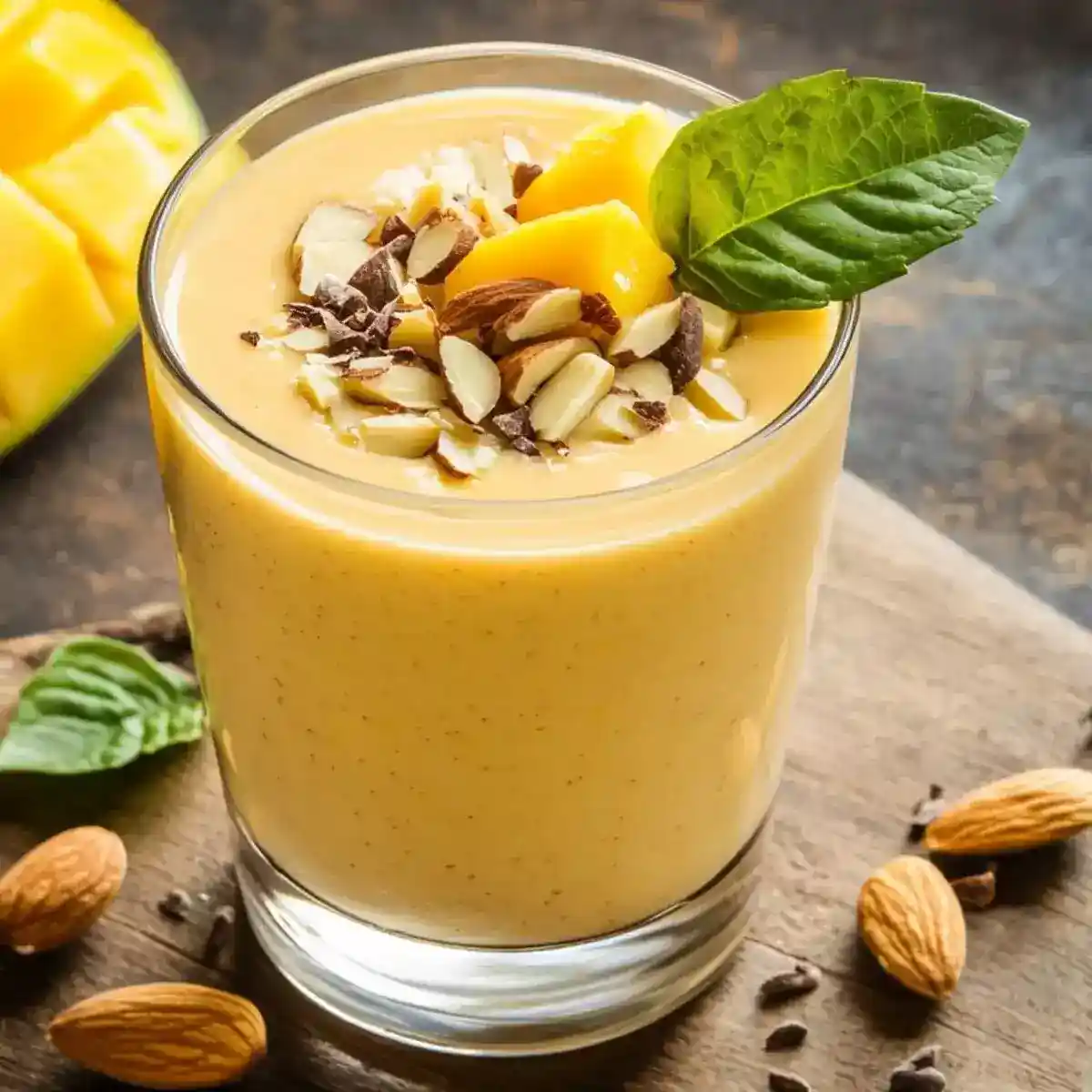 Batido de mango y leche de almendra