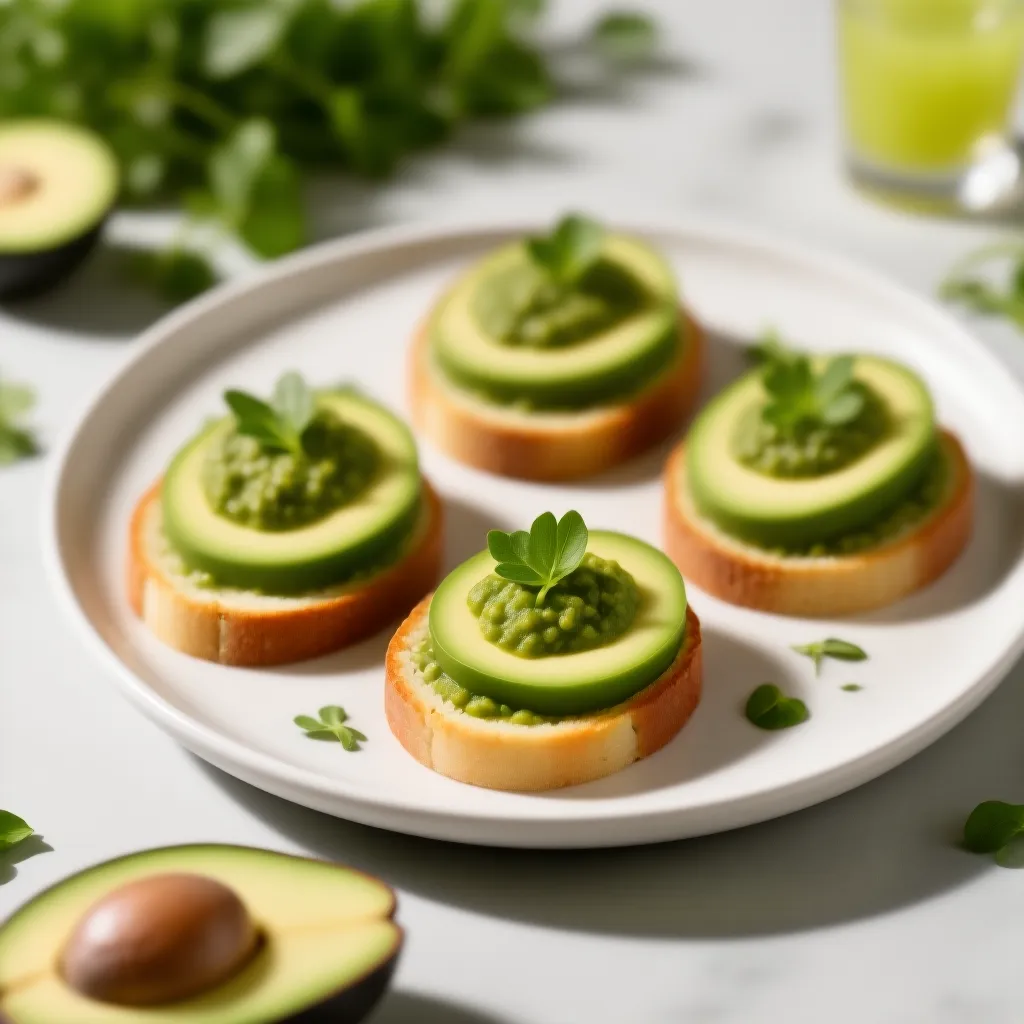 Avokado og Pesto Bruschetta