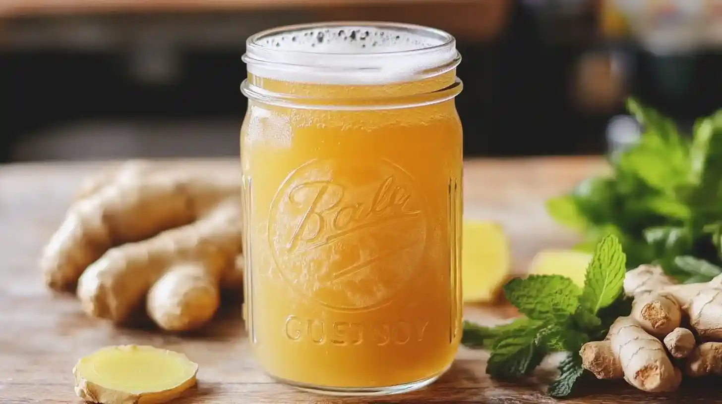 Cerveza de jengibre casera y refrescante