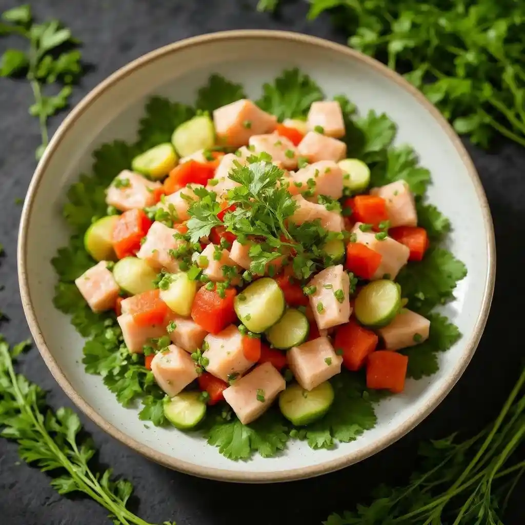 Ceviche Peruano de Corvina - receta tradicional