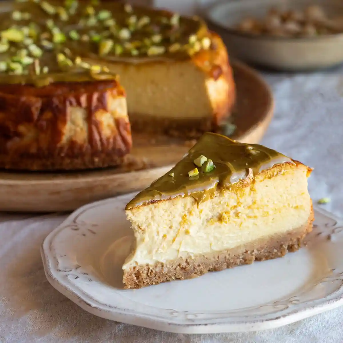 Cheesecake de pistacho