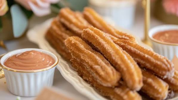 Churros de Chocolate con Salsa de Caramelo Salado