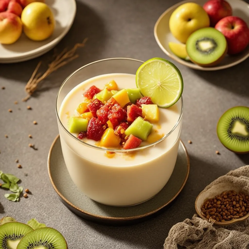 Cuajada Griega con Frutas y Miel