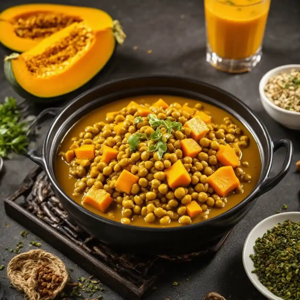 Curry de Garbanzos y Calabaza - receta tradicional