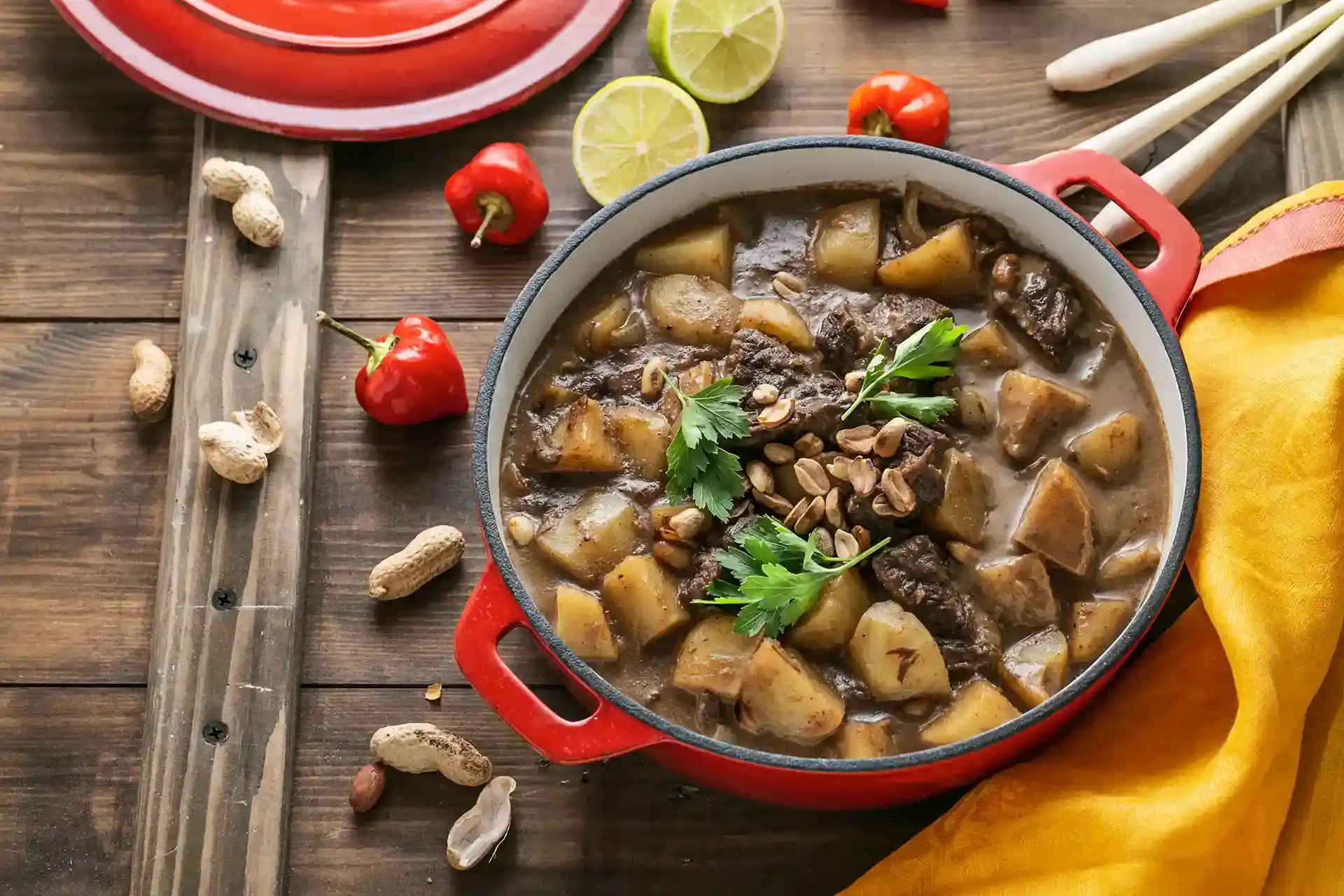 Exquisites Massaman-Rindfleisch-Curry