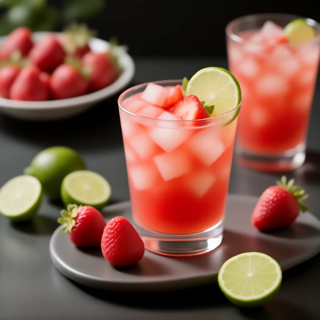 Daiquirí Fresco de Fresa y Lima