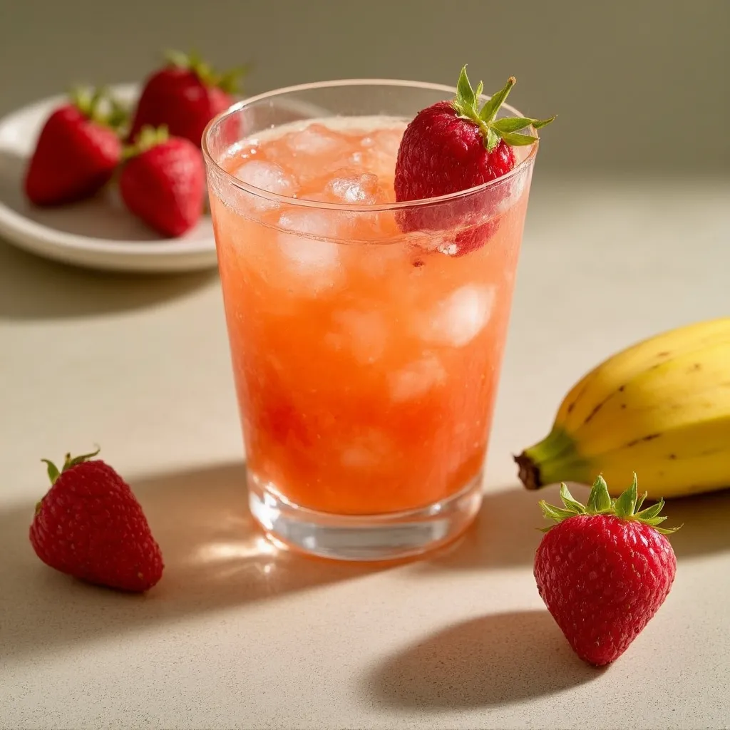 Daiquiri Refrescante de Plátano y Fresa