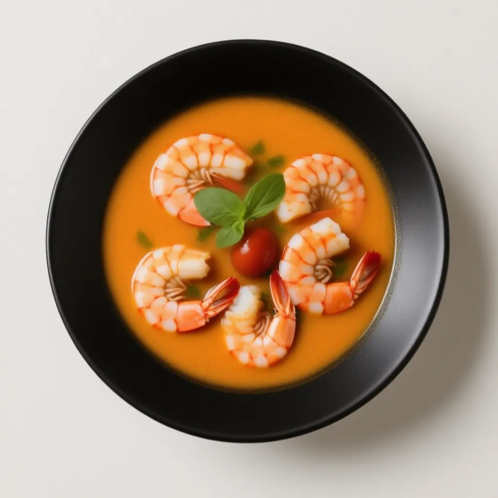 Вкусный суп Том Ям с креветками