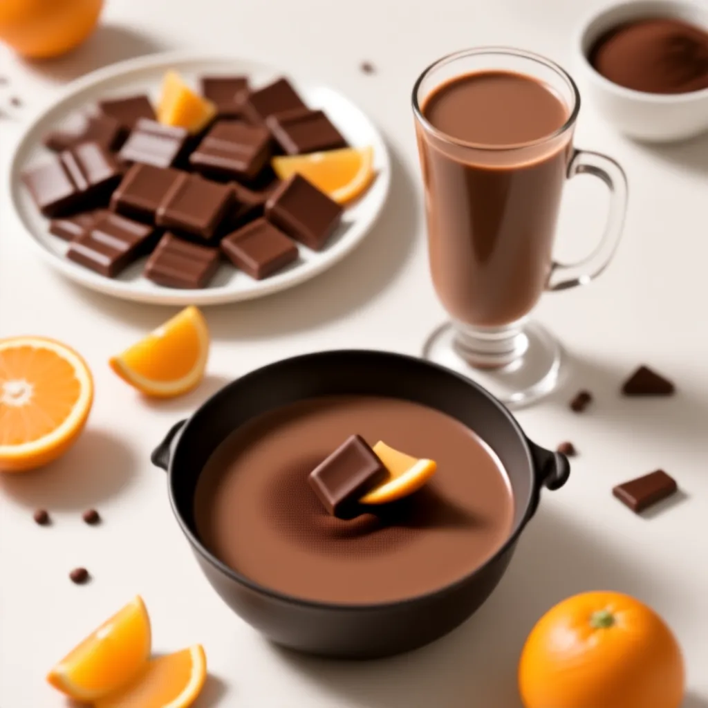 Delicioso Chocolate Caliente con Aroma a Naranja