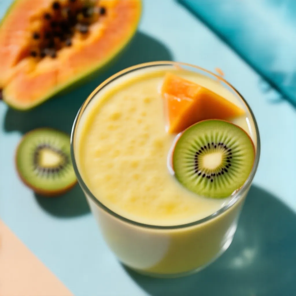 Delicioso Smoothie de Kiwi y Papaya