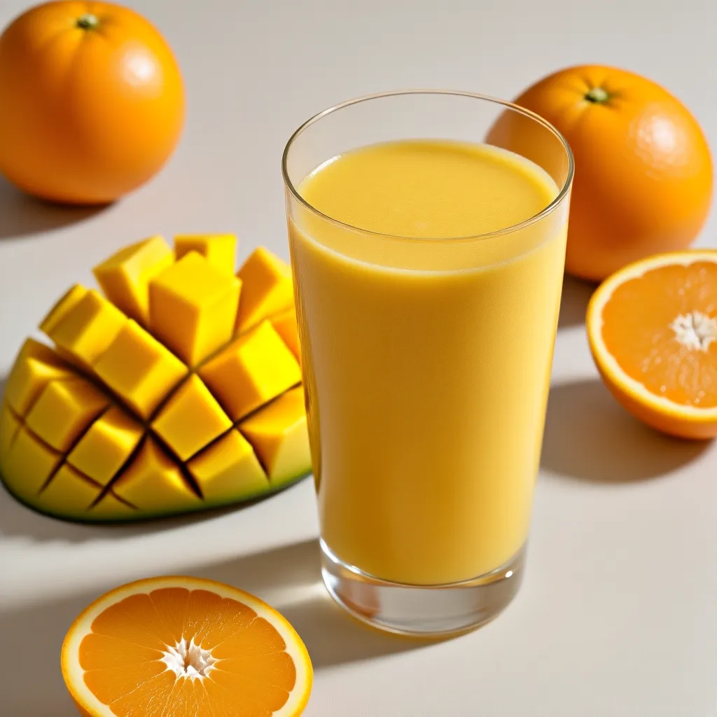 Delicioso Smoothie de Mango y Naranja