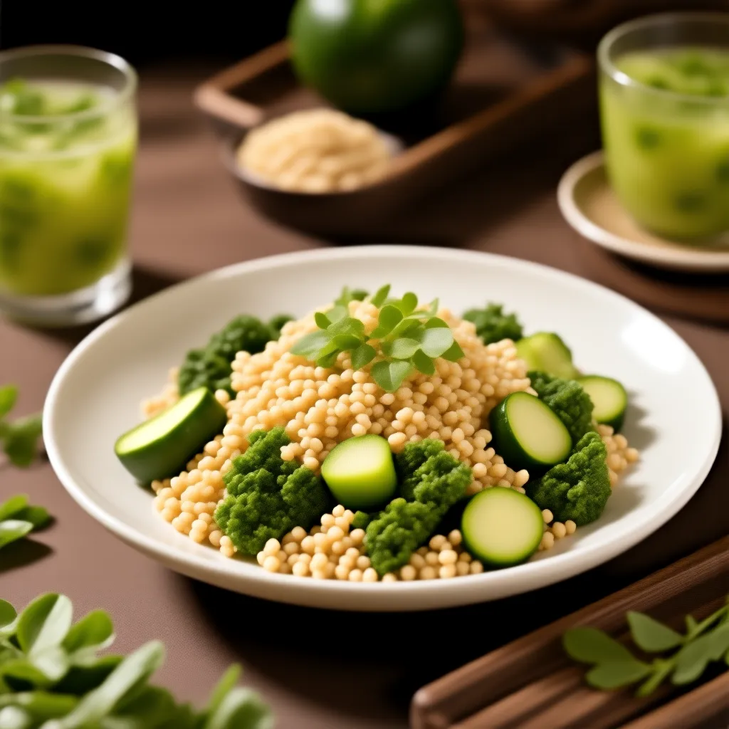 Ensalada de Couscous con Berenjenas y Espinacas