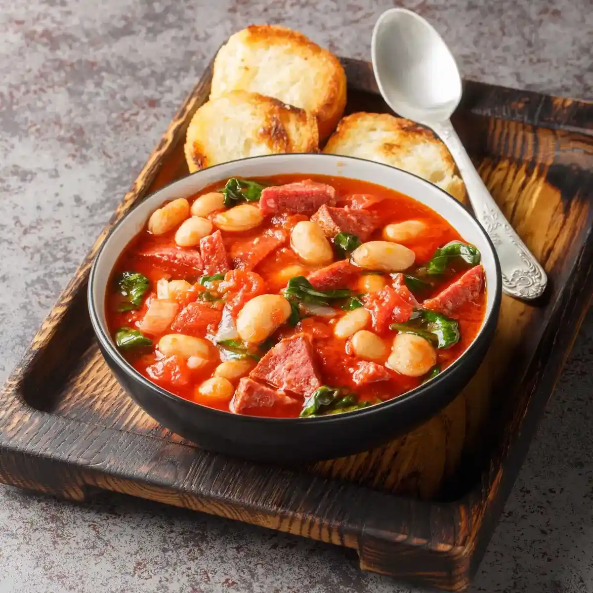 Guiso de Almejas con Chorizo y Alubias Blancas