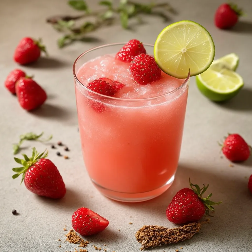 Helado de Fresa y Rosado: Frosé