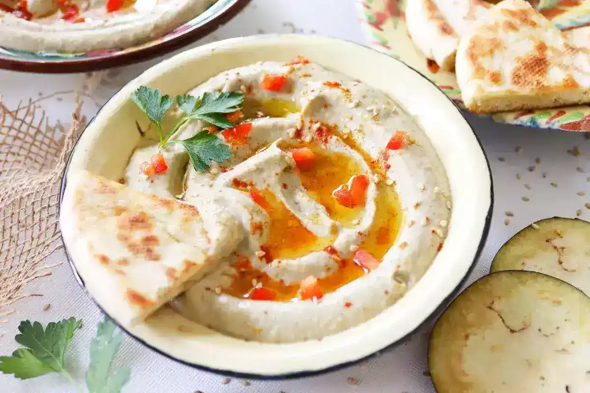 Kikerthummus og blandet Baba Ganoush