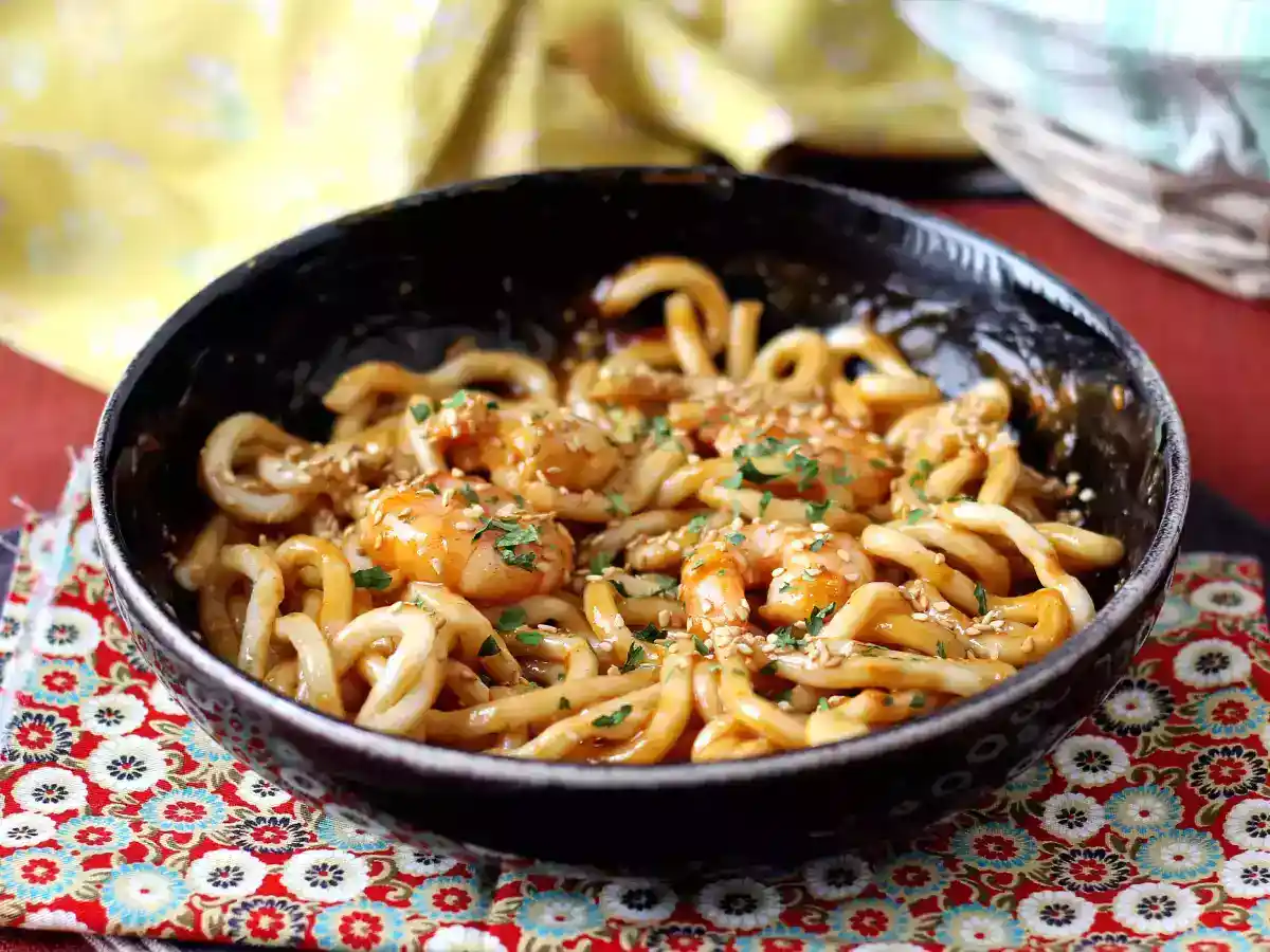Krewetki Linguini z Chili
