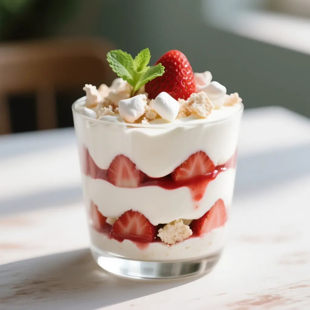 Lío de Eton con fresas y merengue