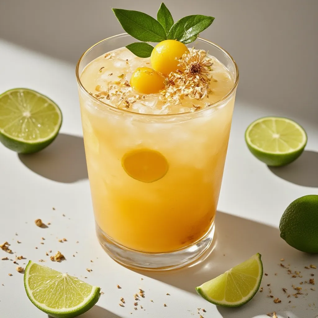 Luna Rosa: Coctel Refrescante de Lima y Coco