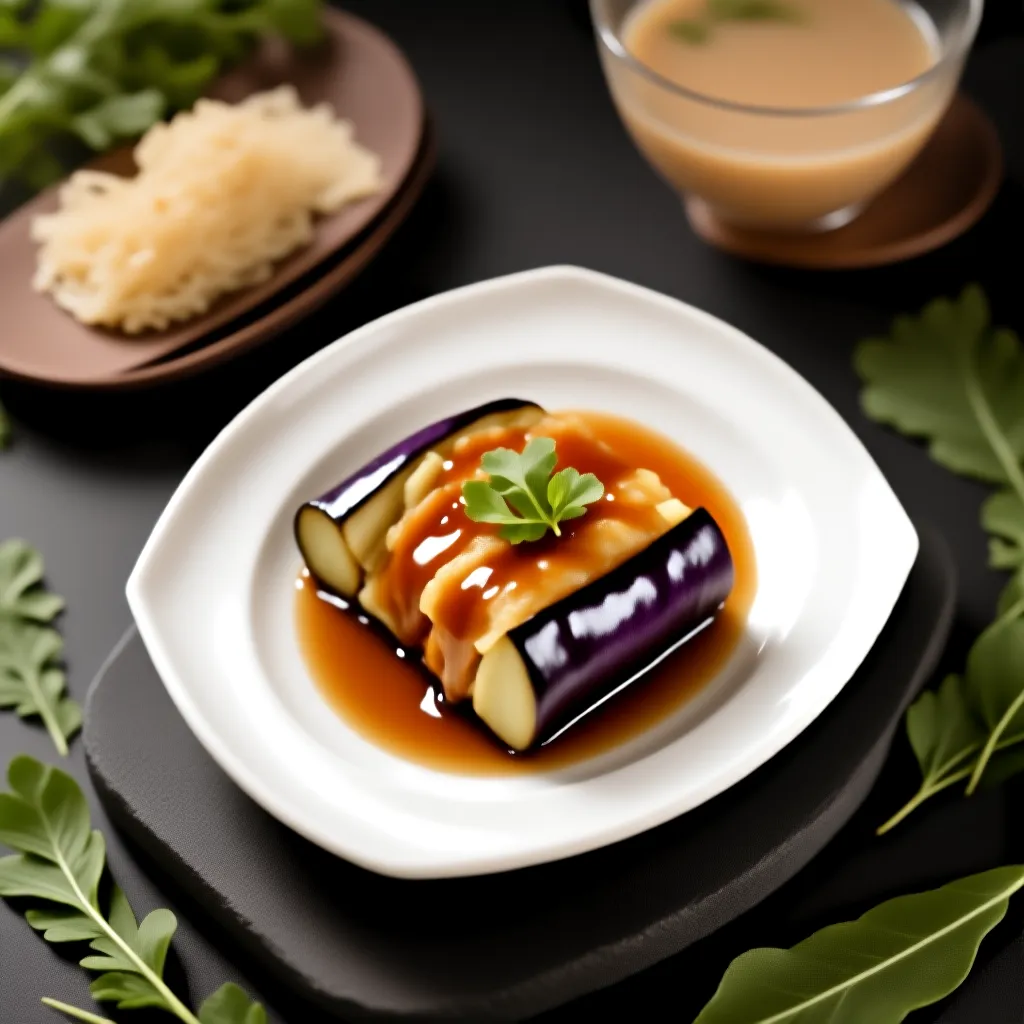 Miso Glazed Eggplant Rolls - receta tradicional