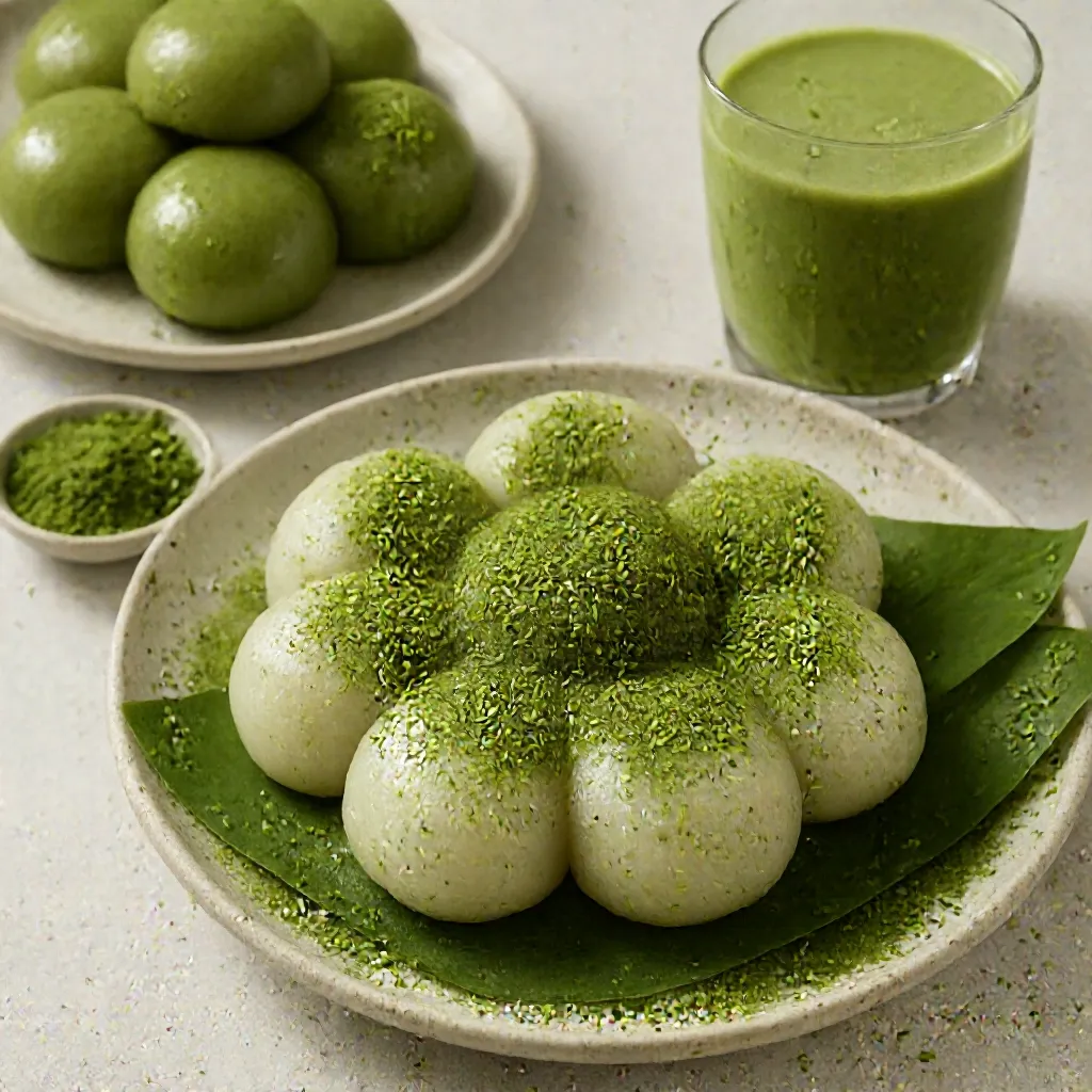 Mochi de Matcha y Azúcar de Flor de Coco