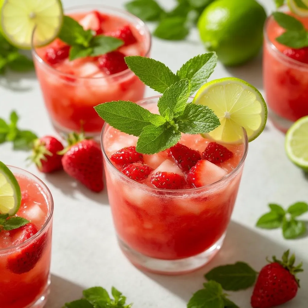 Mojito de Fresa y Limón - receta tradicional