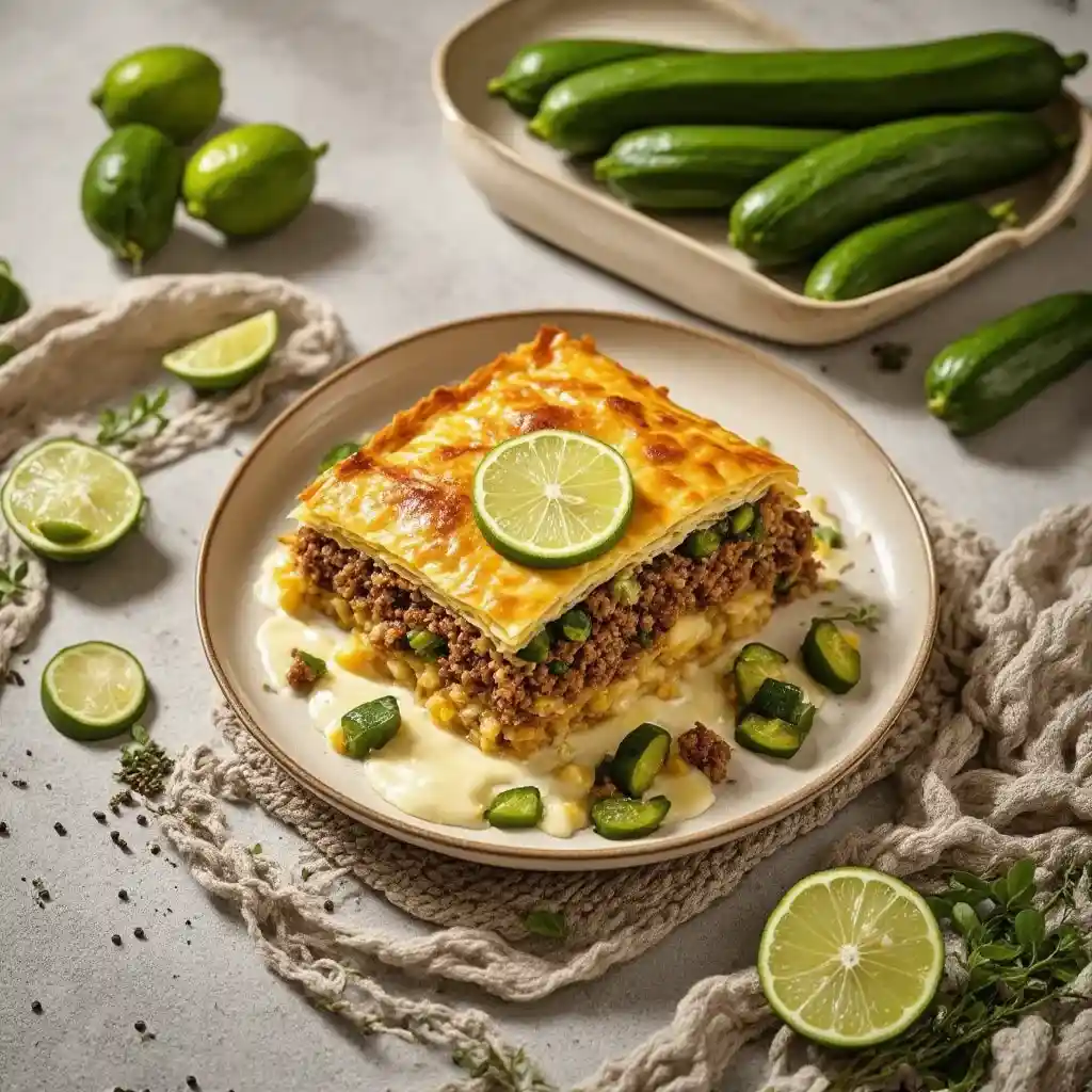 Moussaka Griega con una Tocada de Limón