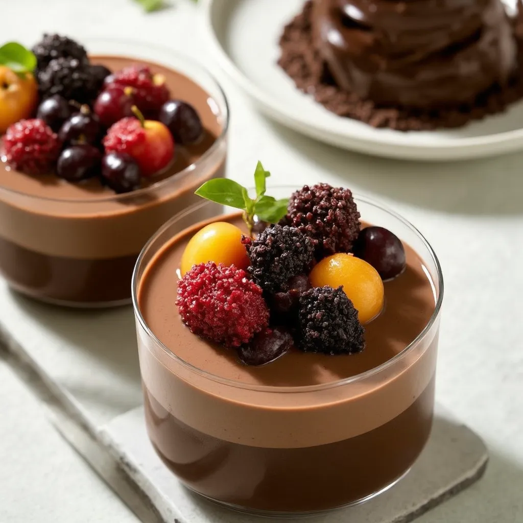 Mousse de Chocolate con Frutos del Bosque