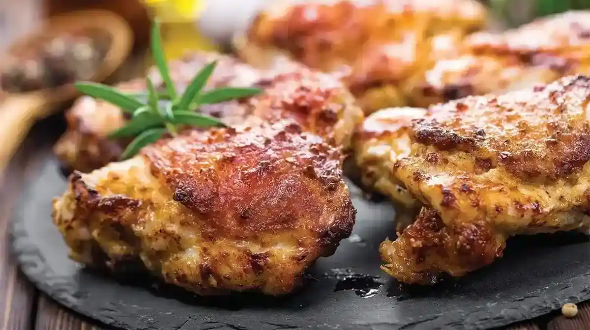 Muslos de pollo al ajillo con perejil fresco