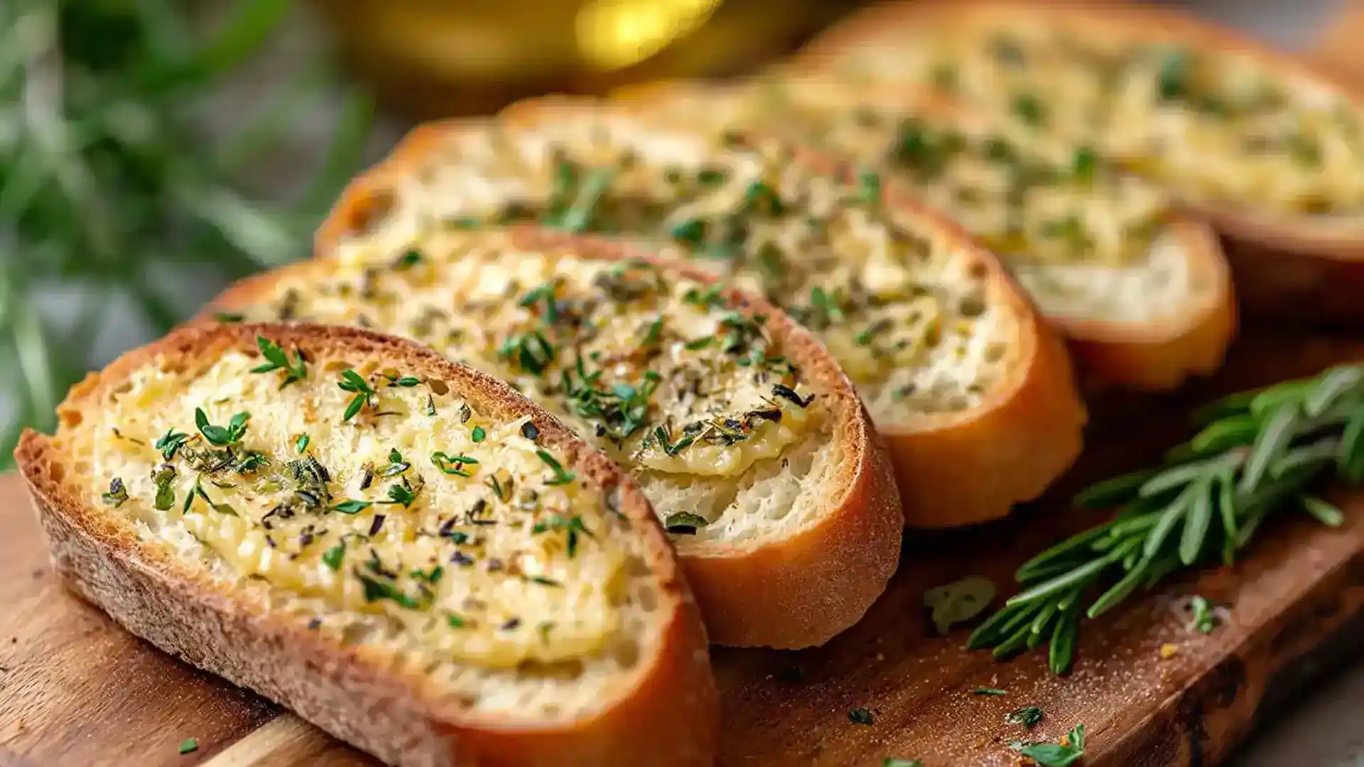 Sprø og aromatisk hjemmelaget hvitløksbrød