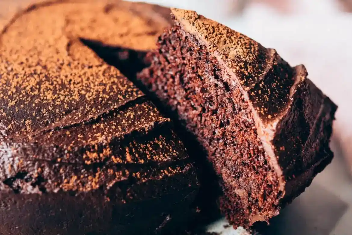 Pastel de chocolate vegano
