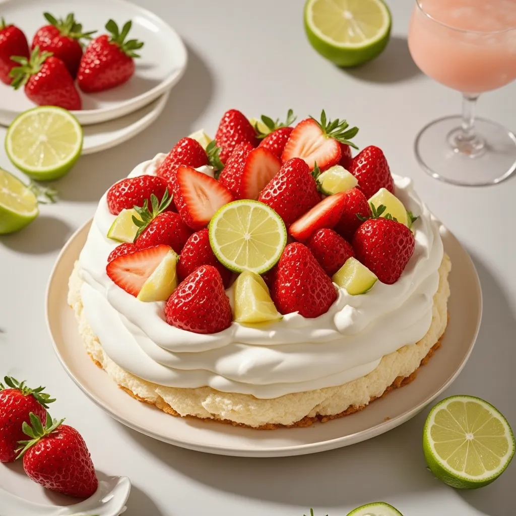 Pavlova de Fresa y Crema de Limón