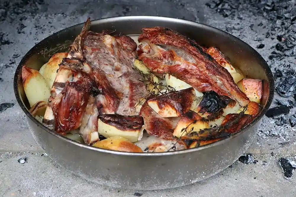 Peka croata de cordero al horno