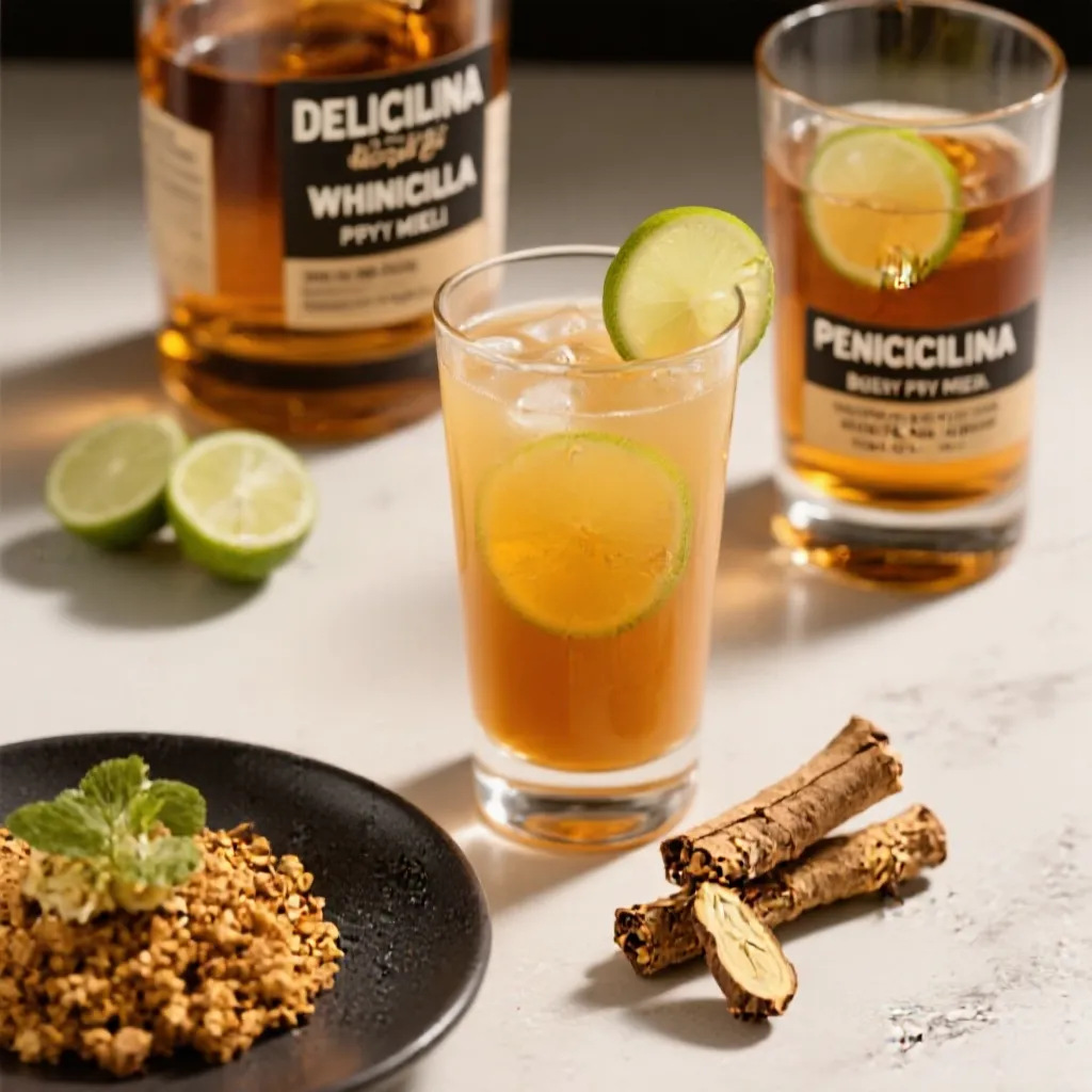 Penicilina: Deliciosa Bebida de Whisky y Miel
