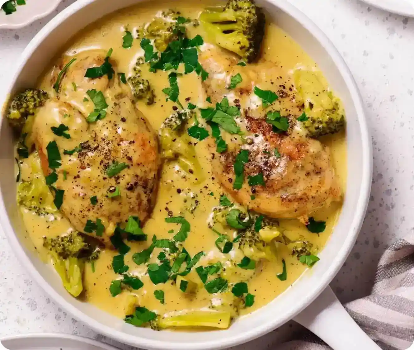 Hähnchen in milder Honig-Senf-Sauce