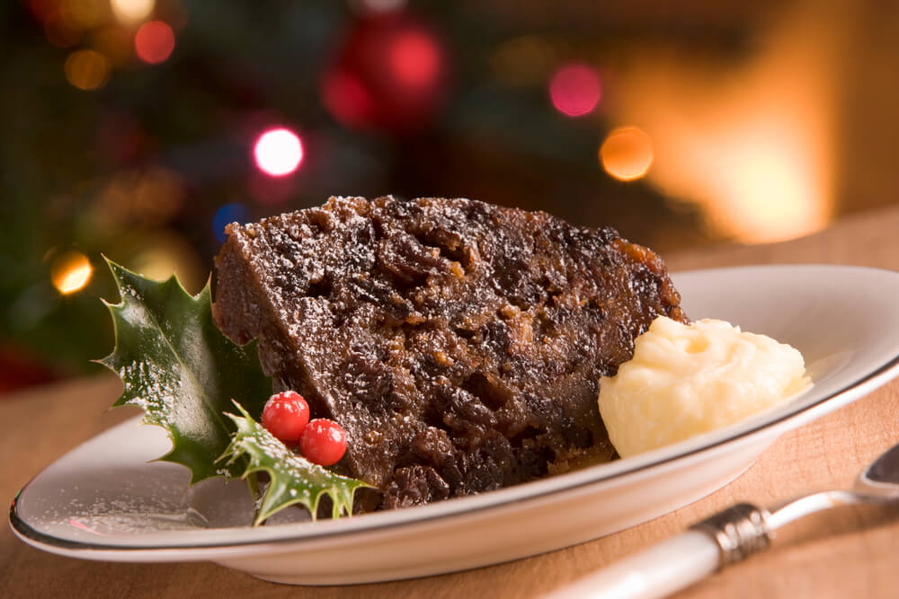 Perfekter klassischer Weihnachtspudding