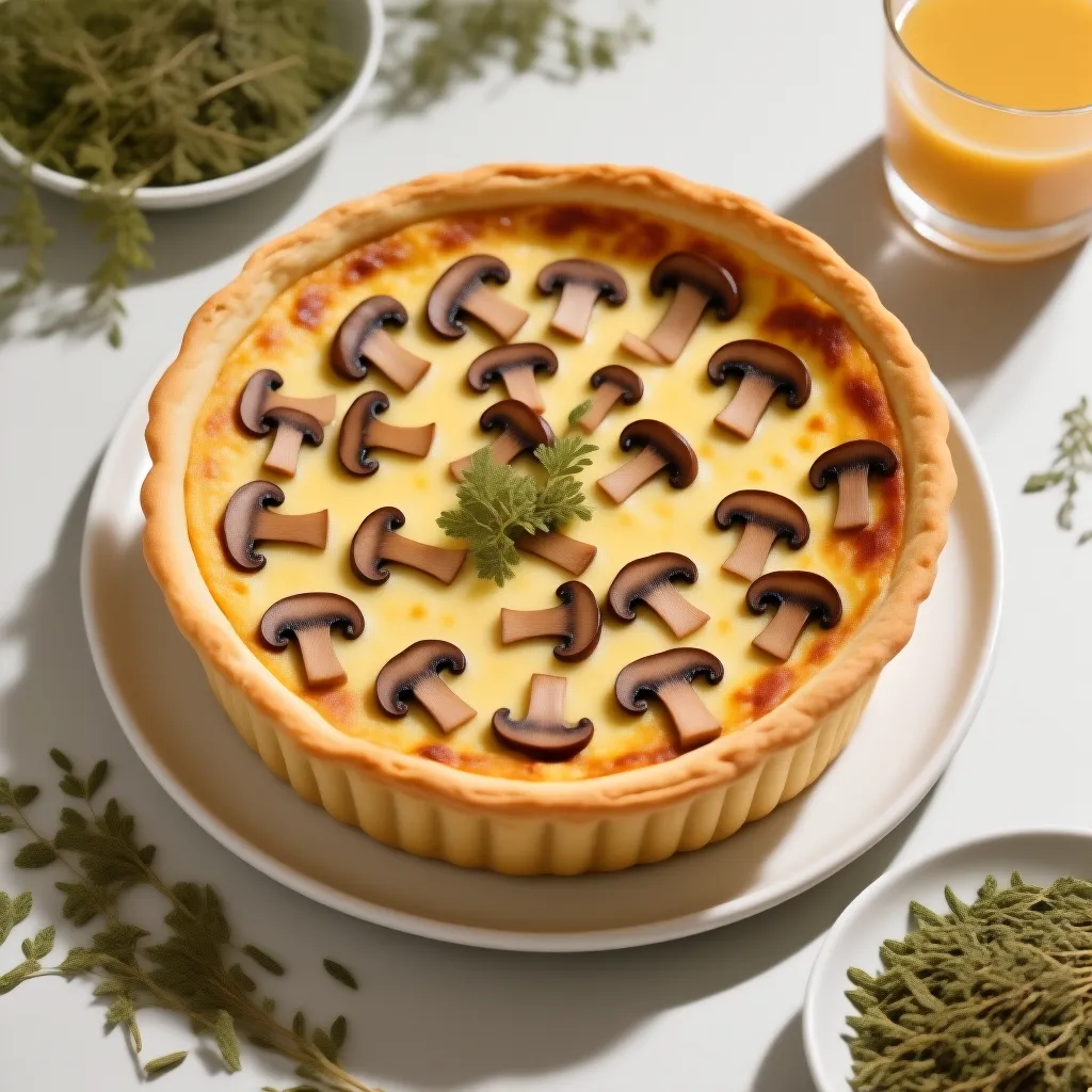 Quiche de Champiñones y Queso de Cabra