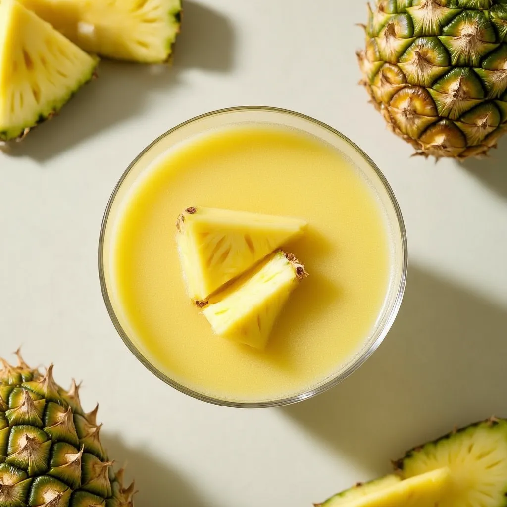 Refrescante Batido de Piña y Ginger ale