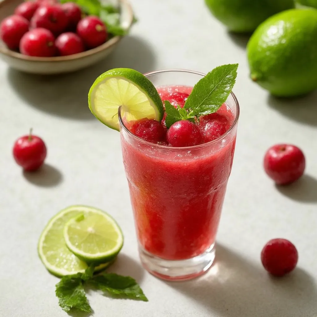 Refrescante Mojito de Arándanos