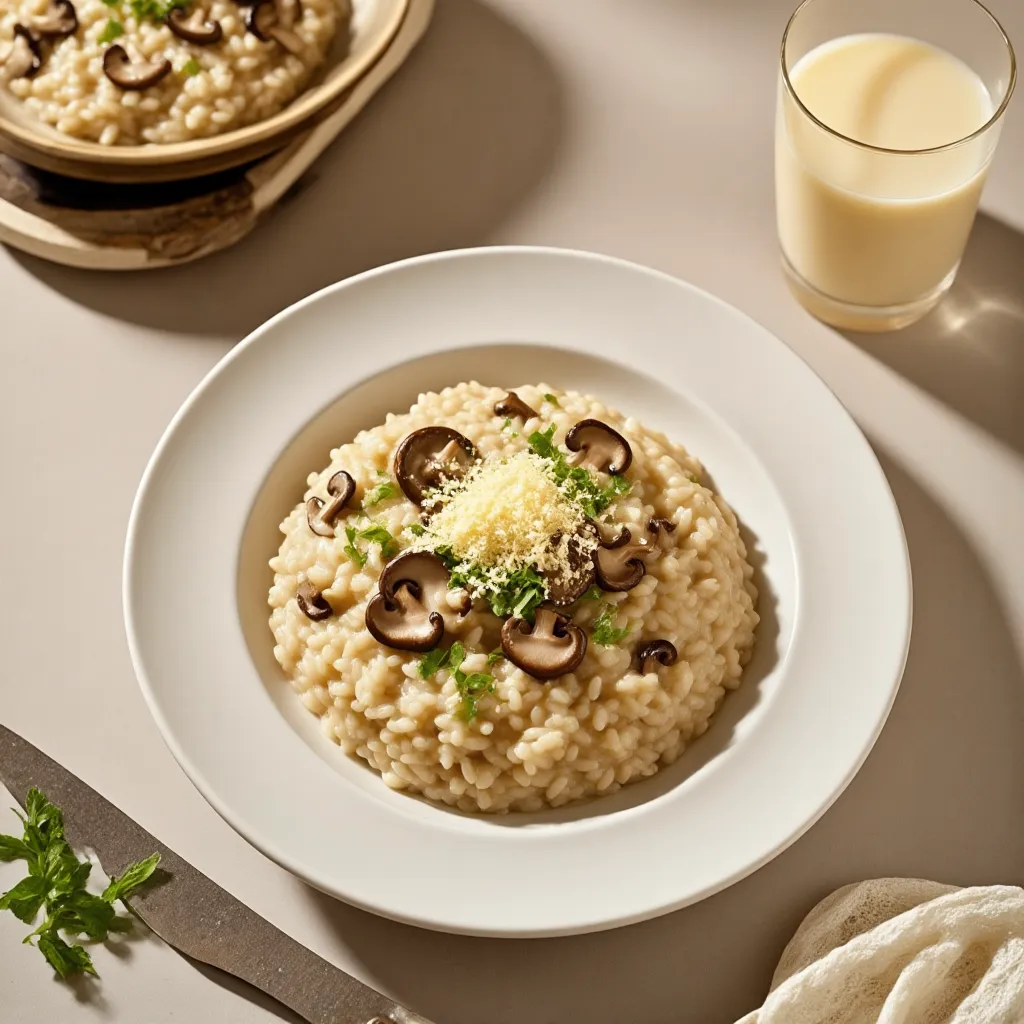 Risotto de Setas y Parmesano - receta tradicional