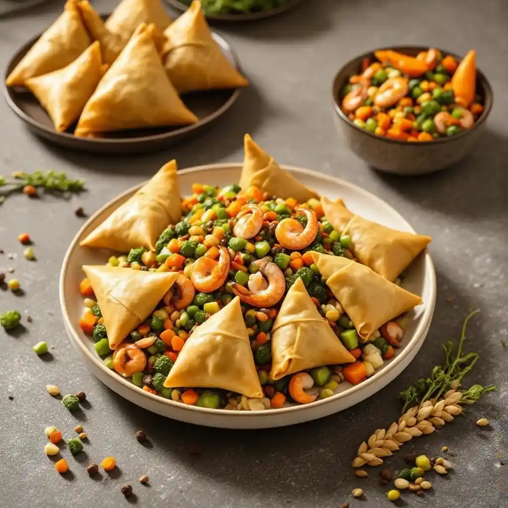 Samosa de Camarones y Verduras