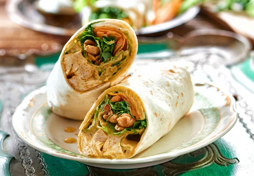 Shawarma de Pollo con Salsa de Yogur Fresco