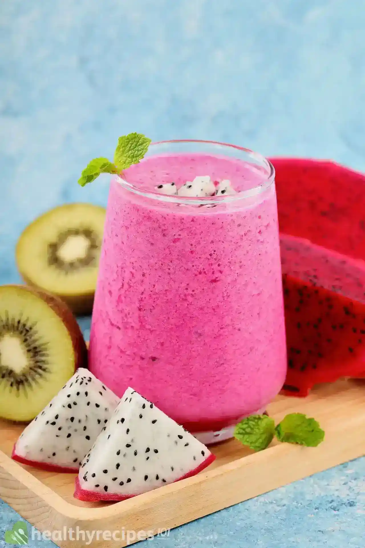 Smoothie de pitaya y kiwi con limón