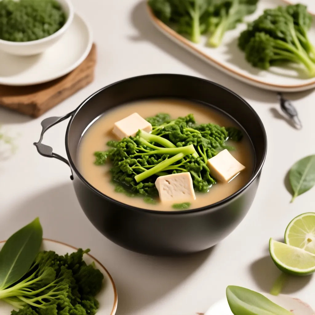 Miso σούπα με σπανάκι και τόφου