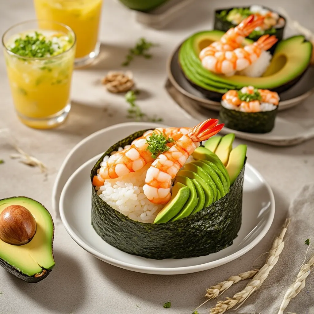 Avokado og reke Sushi - tradisjonell oppskrift