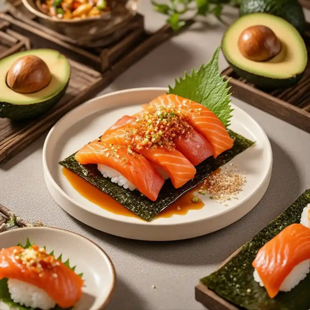 Stekt rød tunfisk Sushi - tradisjonell oppskrift