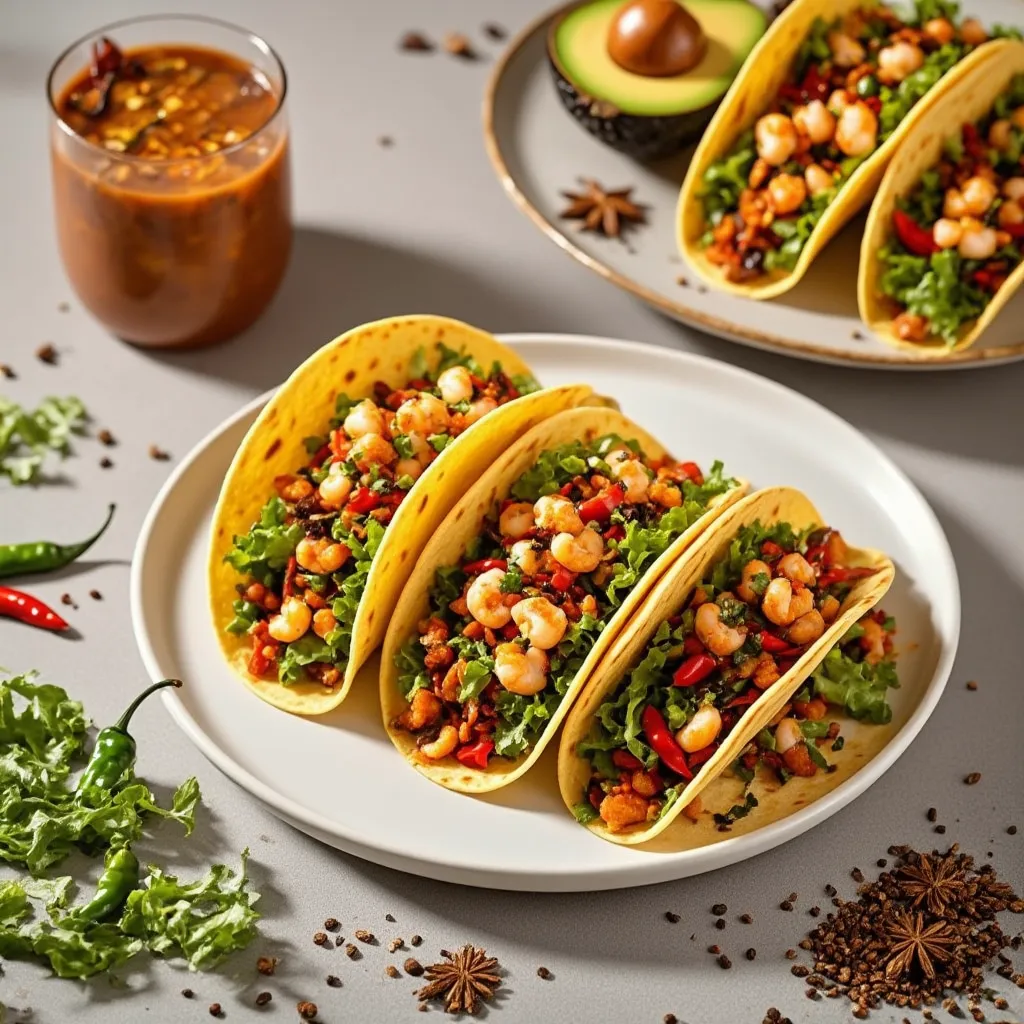 Tacos de Camarón al Ajillo - receta tradicional