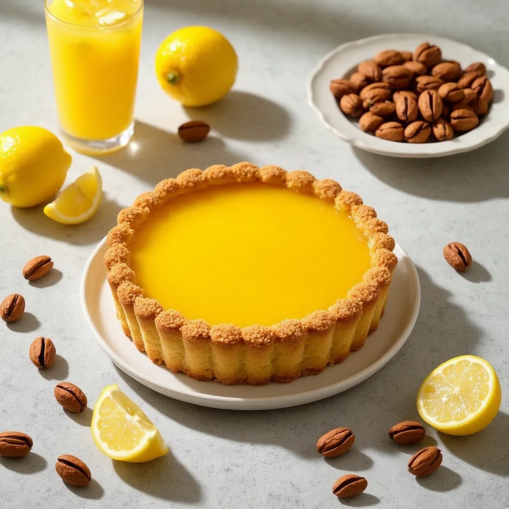 Tarta de Limón y Avellanas