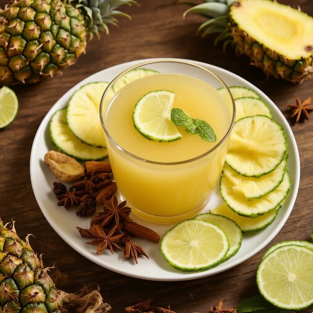 Tepache de Piña y Limón Mexicano
